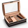 HongLianRiven Cigar Box Humidor Cigar Box Cigar Humidor for Approx, with Hygrometer and Humidifier Wooden Cigar Box view 4