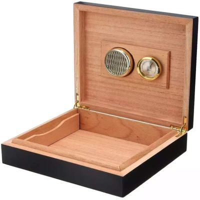 HongLianRiven Cigar Box Humidor Cigar Humidor Humidifier with Hygrometer Case Moisturizing Device Box with Moisture Meter