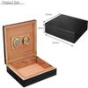 HongLianRiven Cigar Box Humidor Cigar Humidor Humidifier with Hygrometer Case Moisturizing Device Box with Moisture Meter view 2