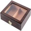 HongLianRiven Cigar Box Humidor Portable Transparent Window Cedar Cigar Case Wood Travel Cigar Humidor Set with Humidifier Hygrometer view 1