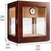 HongLianRiven Cigar Box Humidor Cigar Box Wooden Cigar Display Box Humidor Glass Top Side for Cigars with Cigar Hygrometer view 2