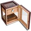 HongLianRiven Cigar Box Humidor Cigar Box Wooden Cigar Display Box Humidor Glass Top Side for Cigars with Cigar Hygrometer view 3