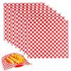 DOERDO 100pcs Deli Sandwich Wrap Paper, Grease Resistant Food Wrapping Papers Basket Liners for Plastic Food Basket, Wrapping Bread and Sandwiches, Red, 11''x10'' view 1