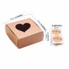 Airssory 30pcs 3x3 Inch(7.5x7.5cm) Paper Candy Boxes with Heart Window Bakery Box Gift Box Square for Singlepack Dessert Small Giftbox Packing view 4