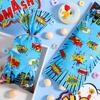 100 Pcs Hero Cellophane Treat Bags, Hero Party Gift Candy Goodie Favor Bags with 100 Silver Twist Ties for Gift Wrapping Birthday Party Shower Decor view 4