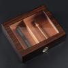 HongLianRiven Cigar Box Humidor Portable Transparent Window Cedar Cigar Case Wood Travel Cigar Humidor Set with Humidifier Hygrometer view 2