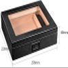 HongLianRiven Cigar Box Humidor Classic Cigar Box with Digital Hygrometer and Humidifier Glass Top Cigar Cabinet view 2
