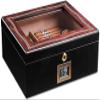 HongLianRiven Cigar Box Humidor Cigar Humidor Desktop Wooden Box Travel Humidor for Cigars with Humidifier and Hygrometer view 1