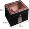 HongLianRiven Cigar Box Humidor Cigar Humidor Desktop Wooden Box Travel Humidor for Cigars with Humidifier and Hygrometer view 2