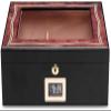 HongLianRiven Cigar Box Humidor Cigar Humidor Desktop Wooden Box Travel Humidor for Cigars with Humidifier and Hygrometer view 3