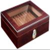 HongLianRiven Cigar Box Humidor Portable Cedar Cigar Case Wood Travel Cigar Humidor Set with Humidifier and Hygrometer (Color : A) view 1