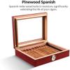 HongLianRiven Cigar Box Humidor Portable Cedar Cigar Case Wood Travel Cigar Humidor Set with Humidifier and Hygrometer (Color : A) view 2