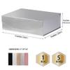 PACKGILO 5 Silver Large Gift Boxes with Lid 13x9x4 Inches, Bridesmaid Proposal Boxes, Hard Collapsible Gift Box with Magnetic Closure, Groomsman Box Reusable Gift Boxes for Clothes (Glossy Silver) view 4