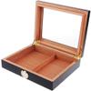 HongLianRiven Cigar Box Humidor Cedar Humidor Wood Lined Cigar Box with Humidifier Hygrometer (Color : B) view 1