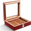 HongLianRiven Cigar Box Humidor Portable Cedar Cigar Case Wood Travel Cigar Humidor Set with Humidifier and Hygrometer (Color : A) view 4