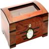 HongLianRiven Cigar Box Humidor Solid Wood Breathable Hygrometer Portable Cigar Humidor Cigar Storage Box with Hygrometer and Humidifier view 1