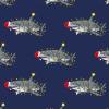 Shark Christmas Wrapping Paper, Fun Ocean Gift Wrap, X-mas Lights Tropical Holiday Party Decoration Decor (12 foot x 30 inch roll) view 2