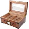 HongLianRiven Cigar Box Humidor Hygrometer and Humidifier Storage Box - Universal Portable Removable Cigar Box Suitcase view 3