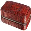 HongLianRiven Cigar Box Humidor Cigar Case Travel Genuine Leather Humidor, Cedar Wood Lined with Humidifier and Removable Trays, Cigar Box view 2