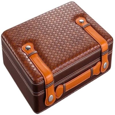HongLianRiven Cigar Box Humidor Cigar Humidor Humidifier Box Cedar Interior Large Capacity Handbag Cigar Moisturizing Case Cabinet