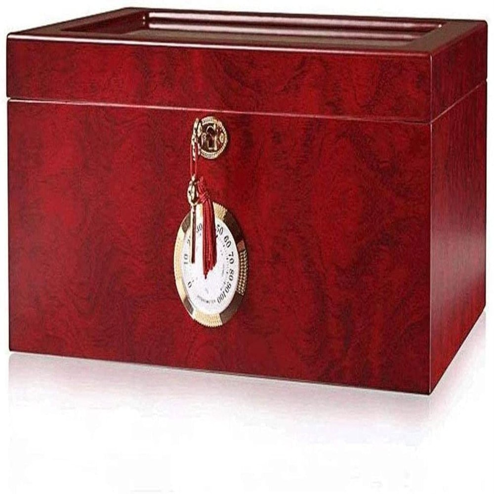 HongLianRiven Cigar Box Humidor Professional Storage Cigar Humidor with Divider for Humidity Packaging