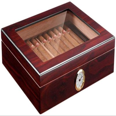 HongLianRiven Cigar Box Humidor Handmade Cigar Humidor, Cedar Cigar Desktop Box with Humidifier and Hygrometer (Color : C)
