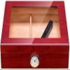 HongLianRiven Cigar Box Humidor Cigar Humidor, Cedar Cigar Desktop Box with Humidifier and Hygrometer, Glass Top for 35 Cigars (Color : A) view 3