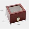 HongLianRiven Cigar Box Humidor Cedar Wood Surface Moisturizing Box Travel Cigar Humidor Cedar Wood Hygrometer Manual Cigar Humidor view 2