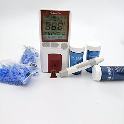 Hb Hemoglobin Meter Hemoglobin Analyzer Hemoglobin Test Meter Kit Anemia Monitor + 50 Strips + 50Lancets 