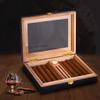 HongLianRiven Cigar Box Humidor Cigar Humidor,Cedar Cigar Desktop Box with Humidifier and Hygrometer view 3