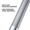 2 Pack 24 Inch Anti Slip Shower Grab Bar 1.25" Diameter,Munzong Stainless Steel Bathroom Grab Bar,Knurled Bathroom Balance Bar,Safety Handrail Support,Handicap Injury Elderly Senior Assist Bath Handle view 4