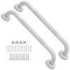 16 Inch Anti Slip Shower Grab Bar Oil Rubbed White, Munzong Bathroom Grab Bar, Knurled Bathroom Balance Bar,Safety Hand Rail Support Handicap Elderly Injury Senior Assist Bath Handle view 1
