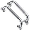 2 Pack 12 Inch Anti Slip Shower Grab Bar 1.25" Diameter,Munzong Stainless Steel Bathroom Grab Bar,Knurled Bathroom Balance Bar,Safety Handrail Support,Handicap Injury Elderly Senior Assist Bath Handle view 1