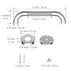 2 Pack 12 Inch Anti Slip Shower Grab Bar 1.25" Diameter,Munzong Stainless Steel Bathroom Grab Bar,Knurled Bathroom Balance Bar,Safety Handrail Support,Handicap Injury Elderly Senior Assist Bath Handle view 2