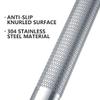 2 Pack 12 Inch Anti Slip Shower Grab Bar 1.25" Diameter,Munzong Stainless Steel Bathroom Grab Bar,Knurled Bathroom Balance Bar,Safety Handrail Support,Handicap Injury Elderly Senior Assist Bath Handle view 3