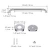24 Inch Anti Slip Shower Grab Bar 1.25" Diameter, YuanDe 2 Pack Stainless Steel Bath Grab Bar, Knurled Bathroom Safety Rail, Shower Handrail Support, Handicap Elderly Injury Balance Assist Handles view 2
