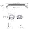 16 Inch Shower Grab Bars for Bathtubs,2 Pack Stainless Steel Bath Grab Bar, Knurled Bathroom Safety Rail, Shower Handrail Support, Handicap Elderly Senior Balance Assist Handles view 2