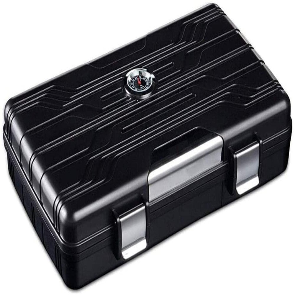HongLianRiven Cigar Box Humidor Waterproof Cigar Travel Humidor Integrated Hygrometer and Humidifier (Color : A)