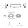 2 Pack 16 Inch Anti Slip Shower Grab Bar 1.25" Diameter,Munzong Stainless Steel Bathroom Grab Bar,Knurled Bathroom Balance Bar,Safety Handrail Support,Handicap Injury Elderly Senior Assist Bath Handle view 2