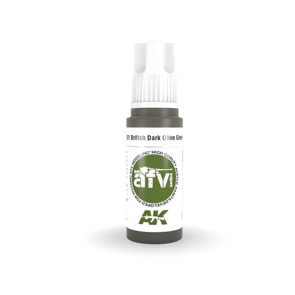 AK Acrylics 3Gen AFV AK11381 British Dark Olive Green PFI (17ml)