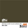 AK Acrylics 3Gen AFV AK11381 British Dark Olive Green PFI (17ml) view 2