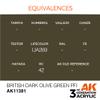 AK Acrylics 3Gen AFV AK11381 British Dark Olive Green PFI (17ml) view 3