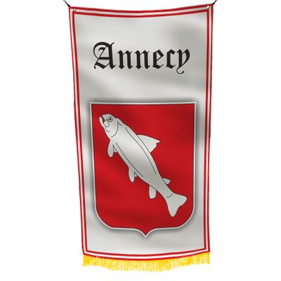 ANNECY France 3x5 feet Flag Banner Vivid Color Double Stitched Brass Grommets (ANNECY)