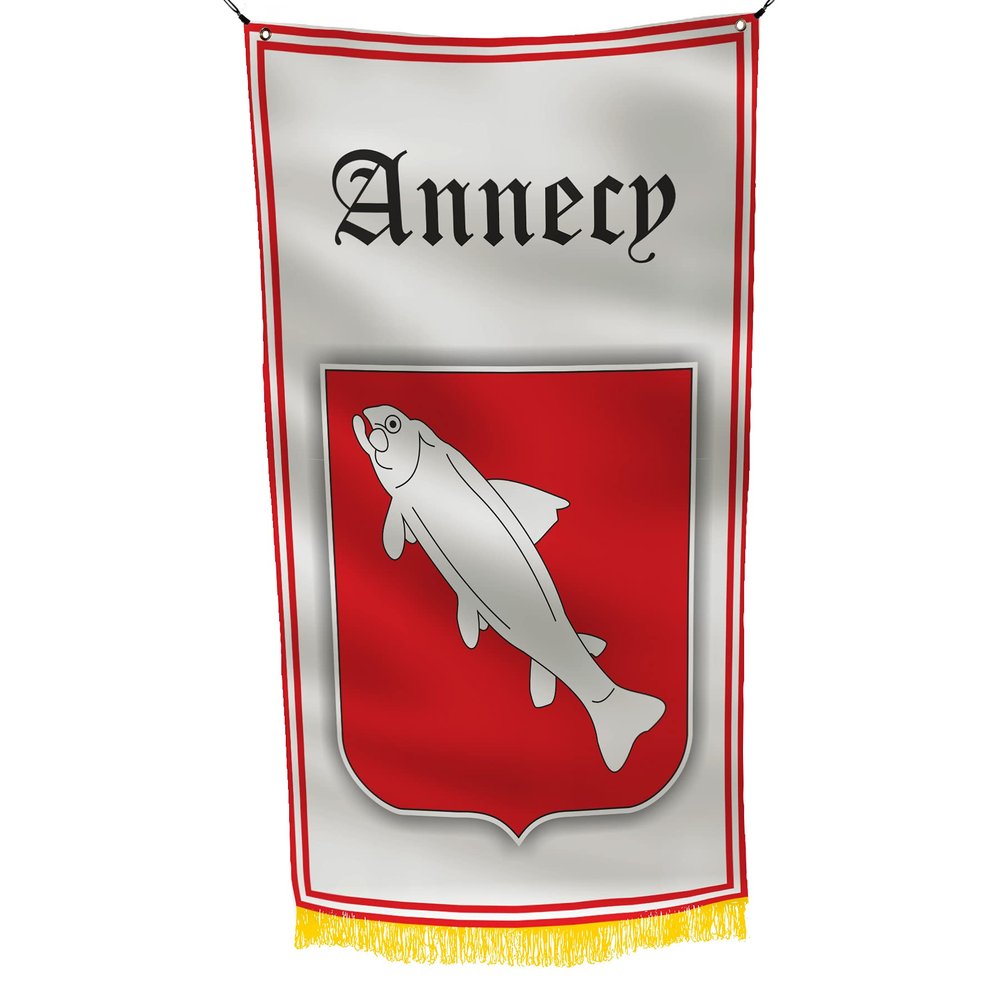 ANNECY France 3x5 feet Flag Banner Vivid Color Double Stitched Brass Grommets (ANNECY)