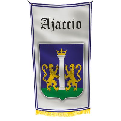 AJACCIO France 3x5 feet Flag Banner Vivid Color Double Stitched Brass Grommets (AJACCIO)