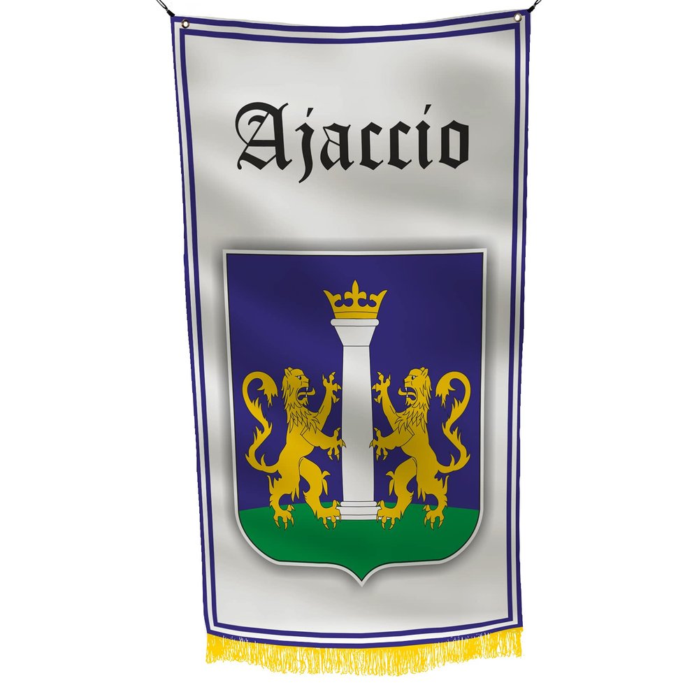AJACCIO France 3x5 feet Flag Banner Vivid Color Double Stitched Brass Grommets (AJACCIO)