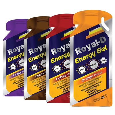 Royal-D Energy Gels for Running - Energy Gel, Running Gels, Sports Gels for Runners, Energy Gel for Cycling, Energy Gel for Running - Assorted Flavors (1.4 Oz Packet, 5 Each - 20 Count)