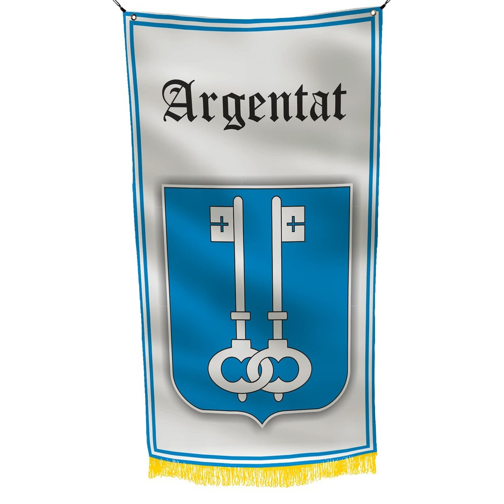 ARGENTAT France 3x5 feet Flag Banner Vivid Color Double Stitched Brass Grommets (ARGENTAT)