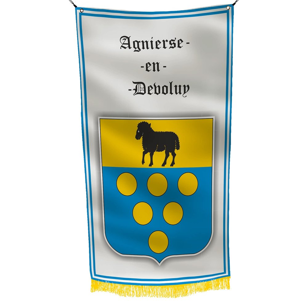 AGNIERES EN DEVOLUY France 3x5 feet Flag Banner Vivid Color Double Stitched Brass Grommets (AGNIERES EN DEVOLUY)