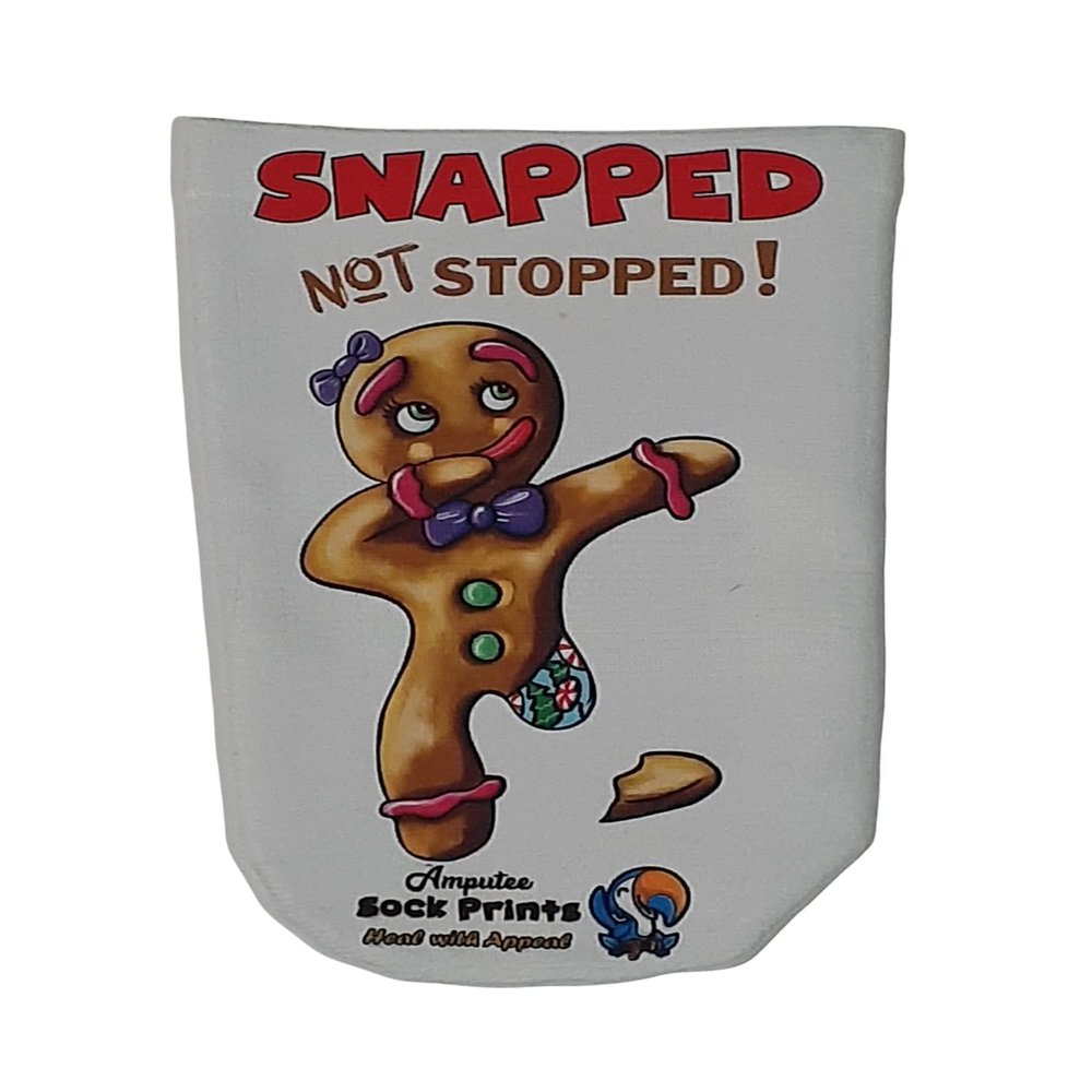 Heal with Appeal Amputee Sock gingerbread woman snapped not stopped